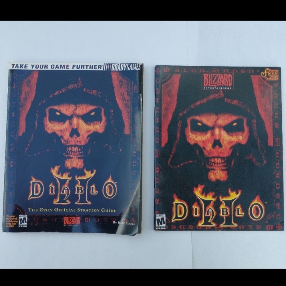 Diablo 2 PC Game Manual Book and Strategy Guide Book (no game included)